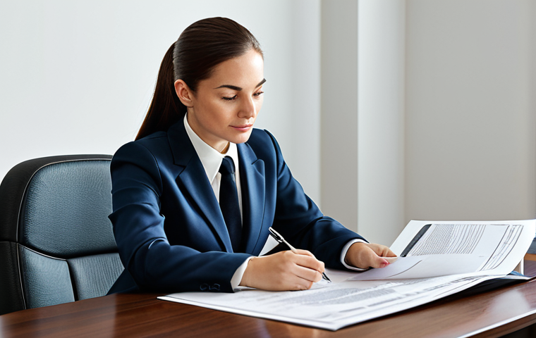 **

"A confident female appraiser in a professional environment, fully clothed in a modest business suit, reviewing property documents at a well-lit desk, perfect anatomy, correct proportions, natural pose, safe for work, appropriate content, professional, family-friendly."

**